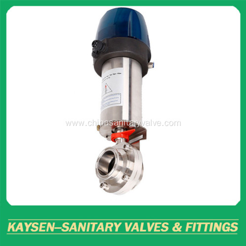 DIN Hygienic Intelligent Pneumatic Clamped Butterfly Valve